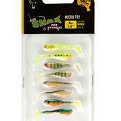 Soft lures kit fox rage micro spikey fry tail uv mixed colour